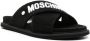 Moschino logo-embossed crossover-strap sandals Black - Thumbnail 2