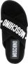 Moschino logo-embossed crossover-strap sandals Black - Thumbnail 4