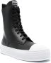 Moschino logo-embossed high-top sneakers Black - Thumbnail 2