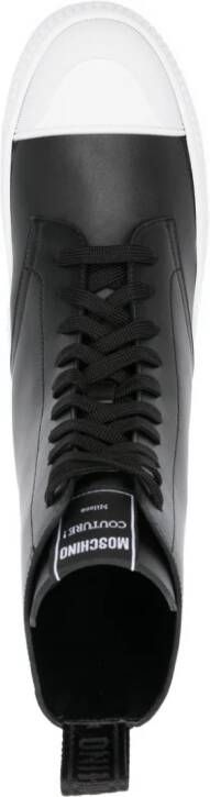 Moschino logo-embossed high-top sneakers Black