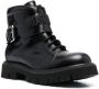 Moschino logo-embossed lace-up leather boots Black - Thumbnail 2