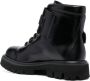 Moschino logo-embossed lace-up leather boots Black - Thumbnail 3