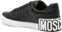 Moschino logo-embossed leather sneakers Black - Thumbnail 3
