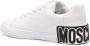 Moschino logo-embossed leather sneakers White - Thumbnail 3
