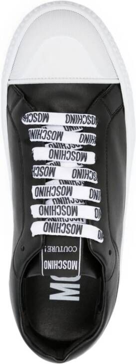 Moschino logo-embossed low-top sneakers Black