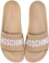 Moschino logo-embossed moulded-footbed slides Neutrals - Thumbnail 4