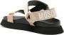 Moschino logo-embroidered double-strap sandals Black - Thumbnail 3