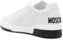 Moschino logo-embroidered leather sneakers White - Thumbnail 3