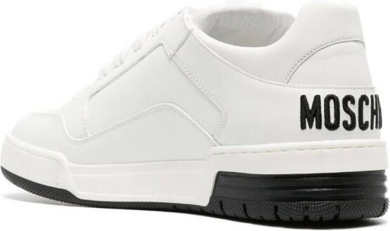 Moschino logo-embroidered low-top sneakers White