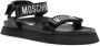 Moschino logo-embroidered touch-strap sandals Black - Thumbnail 2