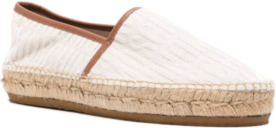 Moschino logo-jacquard canvas espadrilles Neutrals