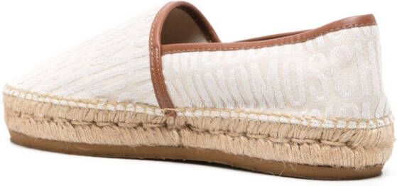 Moschino logo-jacquard canvas espadrilles Neutrals