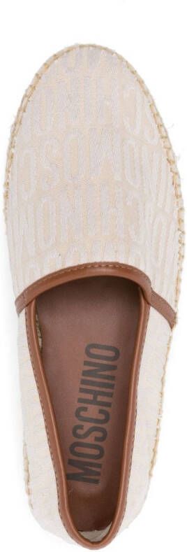 Moschino logo-jacquard canvas espadrilles Neutrals