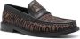 Moschino logo-jacquard canvas loafers Brown - Thumbnail 2