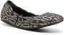 Moschino logo-jacquard glitter ballerina shoes Black - Thumbnail 2
