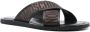 Moschino logo-jacquard leather slides Brown - Thumbnail 2