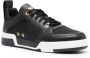 Moschino logo-jacquard leather sneakers Black - Thumbnail 2