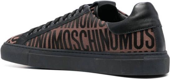 Moschino logo-jacquard low-top sneakers Brown