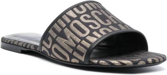 Moschino logo-jacquard sandals Black