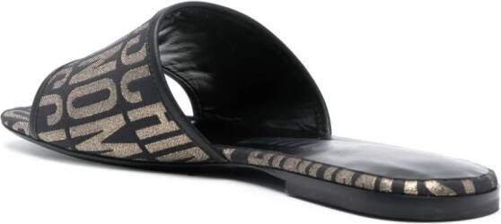 Moschino logo-jacquard sandals Black