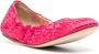 Moschino logo-jacquard satin ballerina shoes Pink - Thumbnail 2
