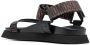 Moschino logo-jacquard touch-strap sandals Brown - Thumbnail 3
