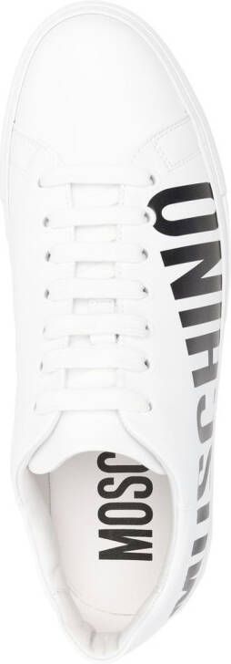 Moschino logo-lettering lace-up sneakers White