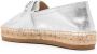 Moschino logo-lettering leather espadrilles Silver - Thumbnail 3
