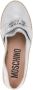 Moschino logo-lettering leather espadrilles Silver - Thumbnail 4
