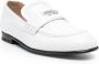Moschino logo-lettering leather loafers White - Thumbnail 2