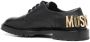 Moschino logo-lettering leather oxfords Black - Thumbnail 3