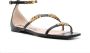 Moschino logo-lettering leather sandals Black - Thumbnail 2