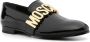 Moschino logo-lettering patent-leather loafers Black - Thumbnail 2