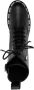 Moschino logo-patch 35mm lace-up combat boots Black - Thumbnail 4