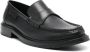 Moschino logo-patch leather loafers Black - Thumbnail 1