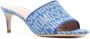Moschino logo-pattern heeled mules Blue - Thumbnail 2