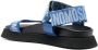Moschino logo-pattern touch-strap sandals Blue - Thumbnail 3