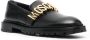 Moschino logo-plaque 30mm leather loafers Black - Thumbnail 2