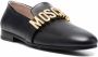 Moschino logo plaque almond-toe loafers Black - Thumbnail 2