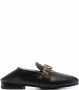 Moschino logo plaque almond-toe loafers Black - Thumbnail 5