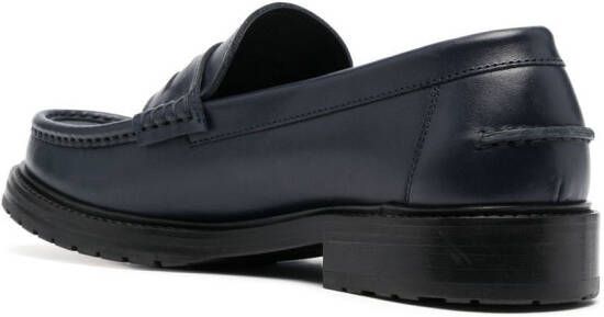 Moschino logo-plaque detail loafers Blue