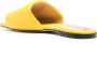 Moschino logo-plaque flat leather sandals Yellow - Thumbnail 3
