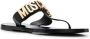 Moschino logo-plaque flat sandals Black - Thumbnail 2