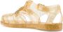 Moschino logo-plaque glitter sandals Yellow - Thumbnail 3