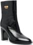 Moschino logo-plaque leather ankle boots Black - Thumbnail 2
