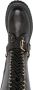 Moschino logo-plaque leather boots Black - Thumbnail 4