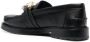 Moschino logo-plaque leather loafers Black - Thumbnail 3
