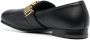 Moschino logo-plaque leather loafers Black - Thumbnail 3
