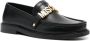 Moschino logo-plaque leather loafers Black - Thumbnail 1