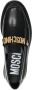 Moschino logo-plaque leather loafers Black - Thumbnail 4